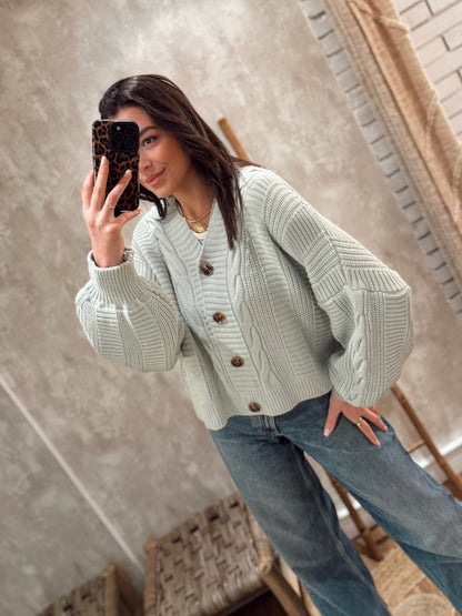 Casaco em malha oversized