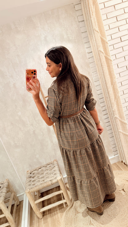 Vestido Camiseiro com Folhos