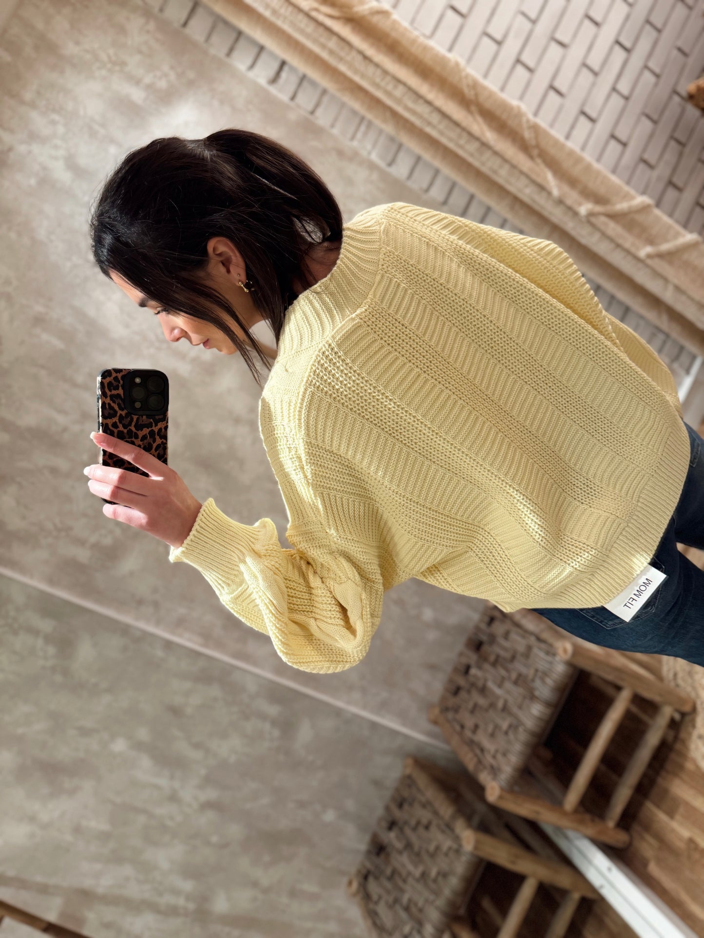 Casaco em malha oversized