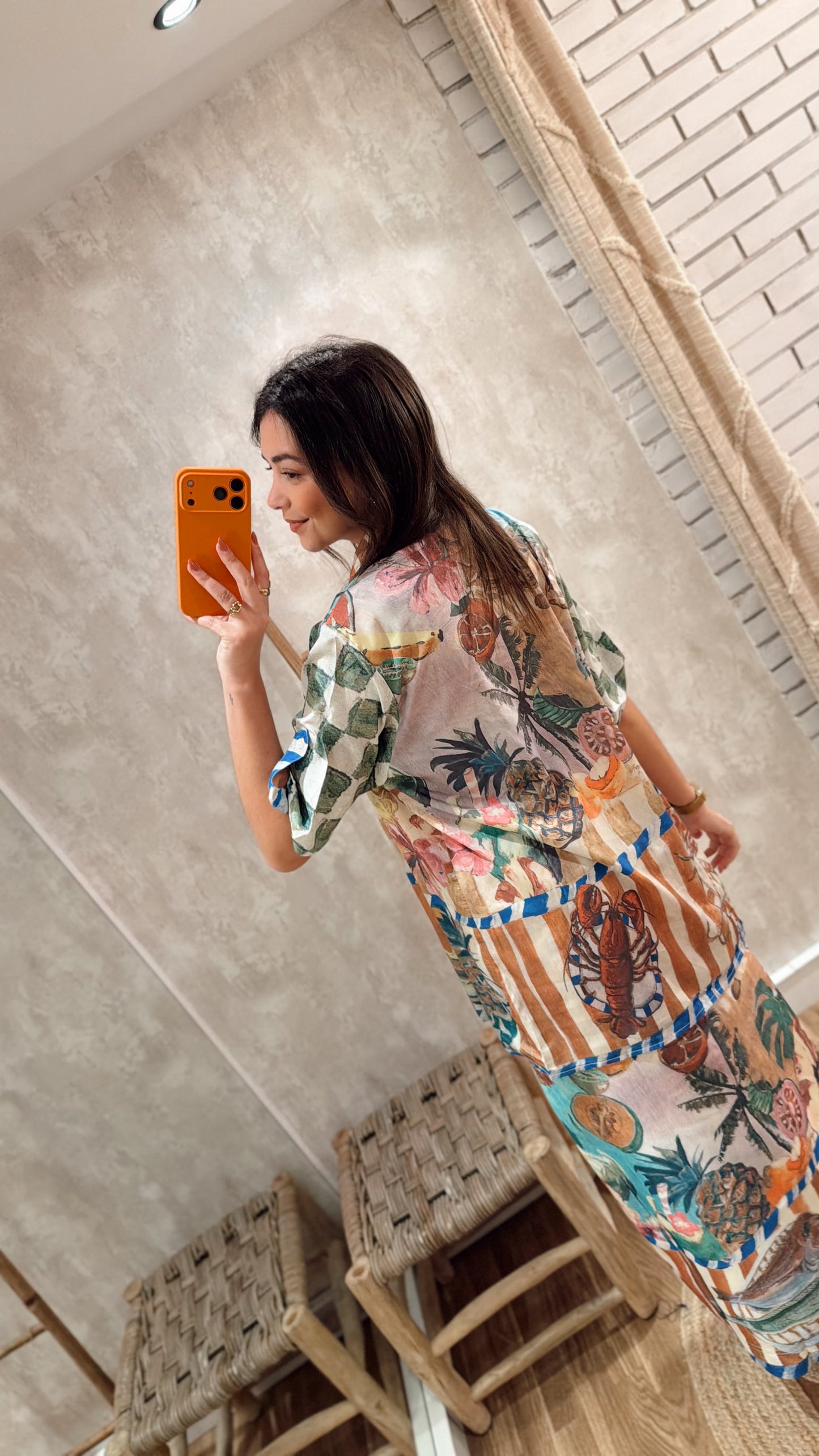 Conjunto Camisa Oversized & Saia Midi - Mochy