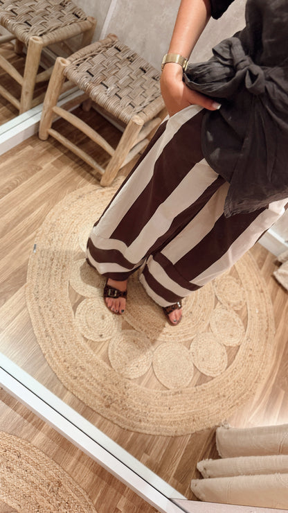 Calça Pantalona Listada