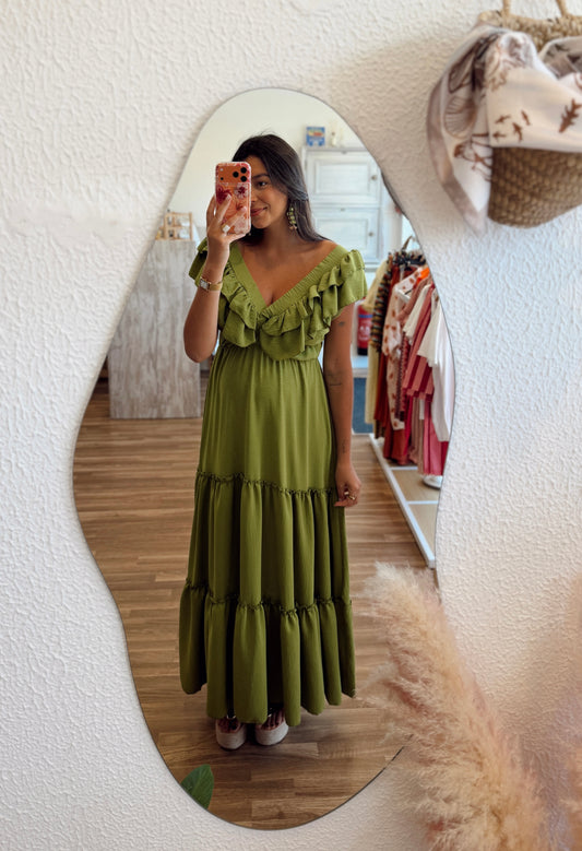 Vestido Longo Folhos