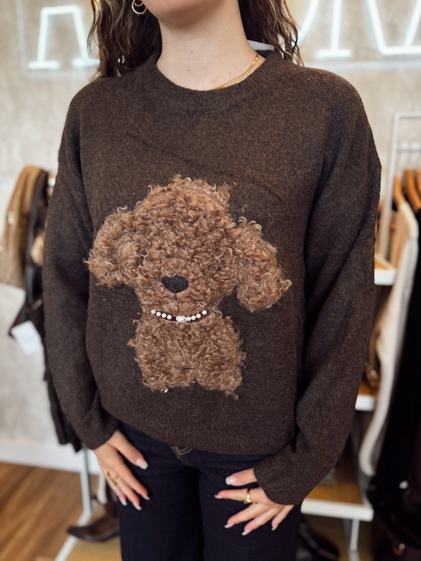 Camisola de malha c/cão