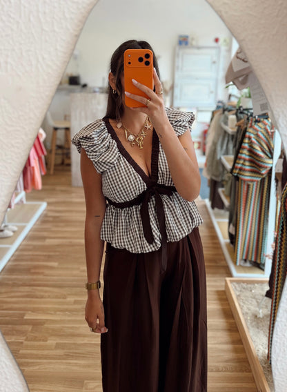 Top c/padrão vichy