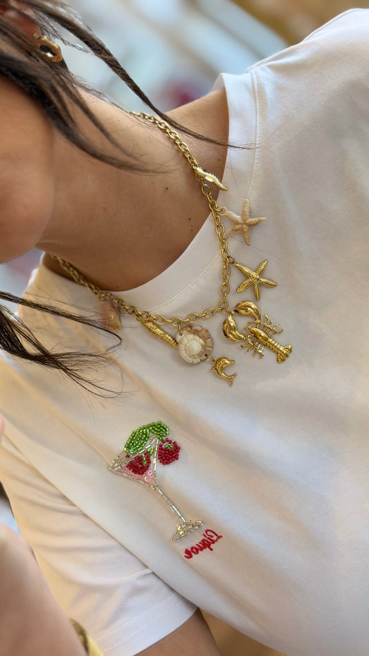 Colar em aço inoxidável