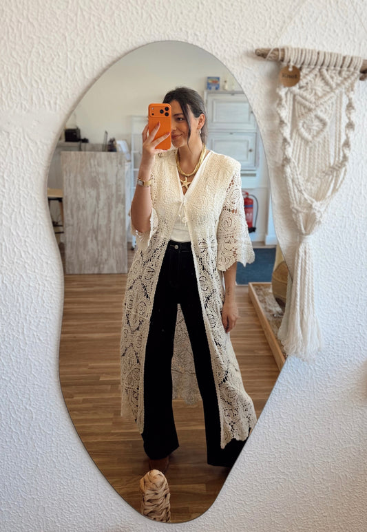 Kimono comprido em croché