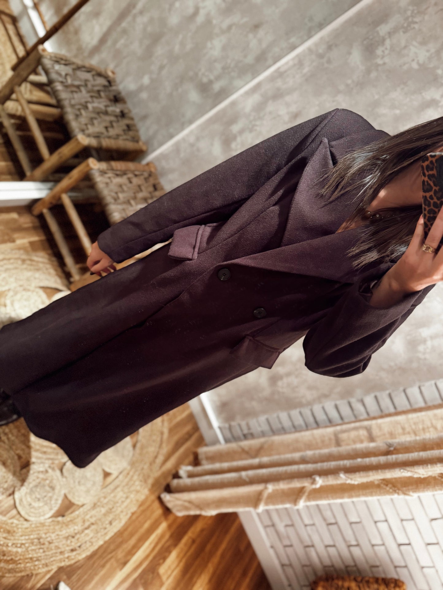 Sobretudo em fazenda oversized