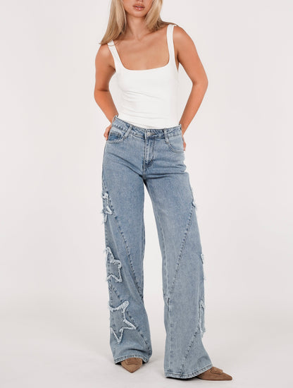 Jeans Wide Leg Star