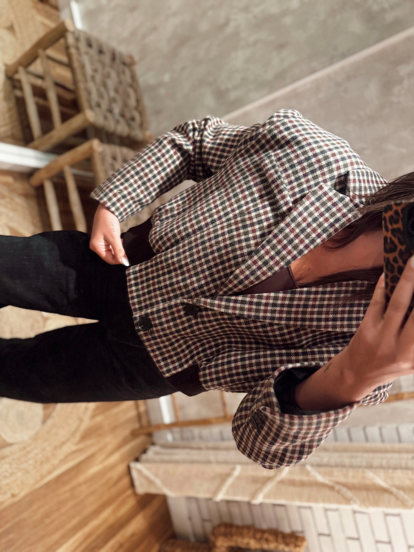 Bomber Lumina em padrão xadrez pequeno