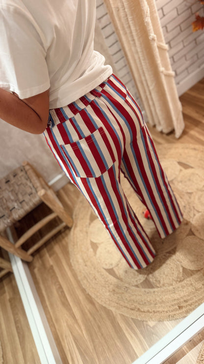 Jeans Riscas Statement Wide Leg