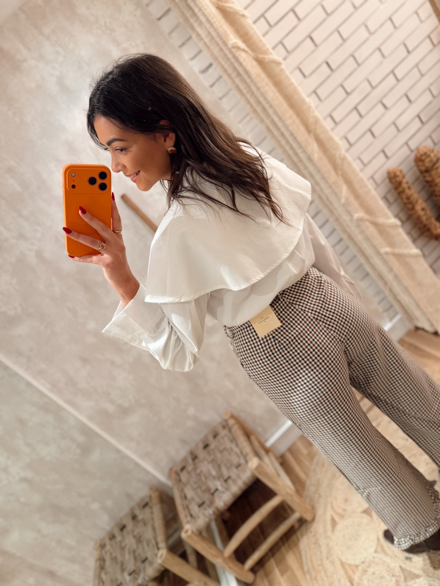 Camisa Branca com Gola Removível