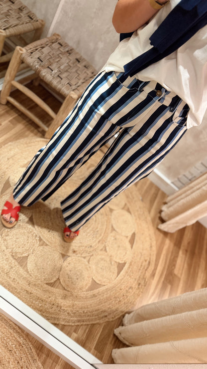Jeans Riscas Statement Wide Leg