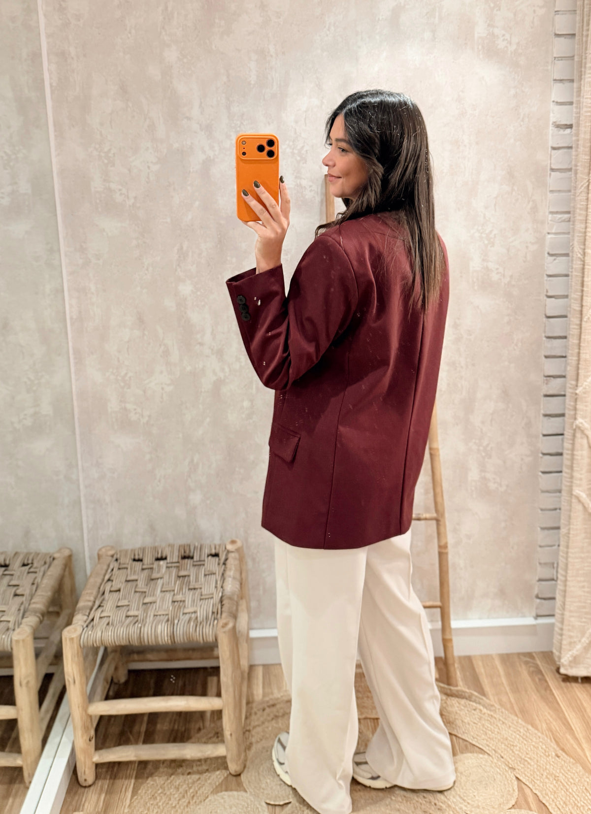 Blazer oversized Lumina - Bordô