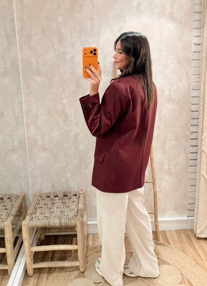 Blazer oversized Lumina - Bordô