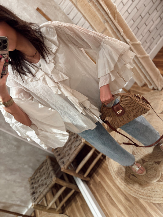 Blusa c/folhos