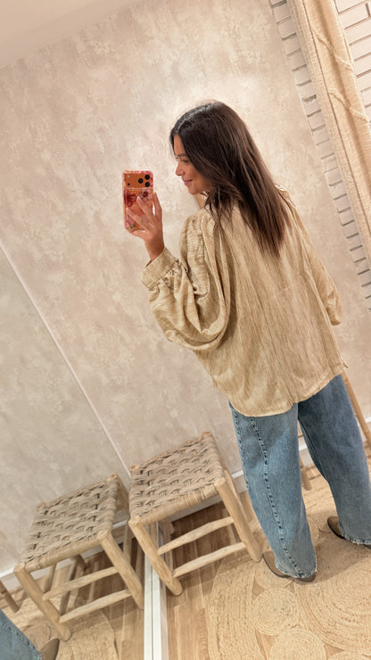 Camisa Oversize com Padrão Abstrato